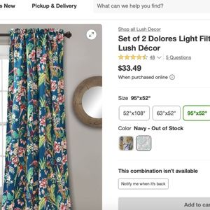 New with tags- Floral curtains